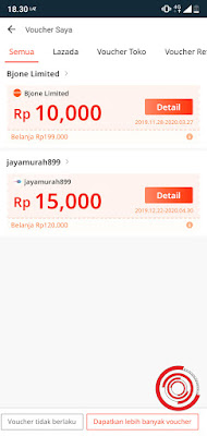 4. Dan untuk melihat voucher kalian bisa ke menu Voucher Saya