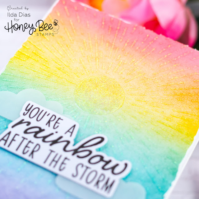 Rainbow After the Storm for Honey Bee Stamps Happy BEE Day Release Preview by ilovedoingallthingscrafty.com