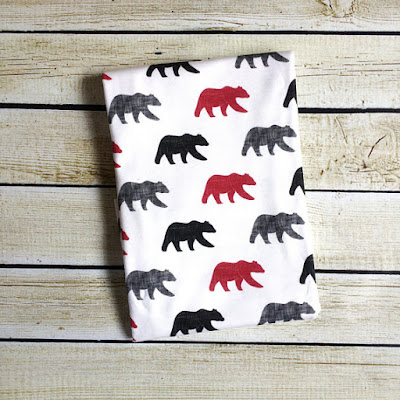  Lumberjack Bears Organic Swaddle Blanket