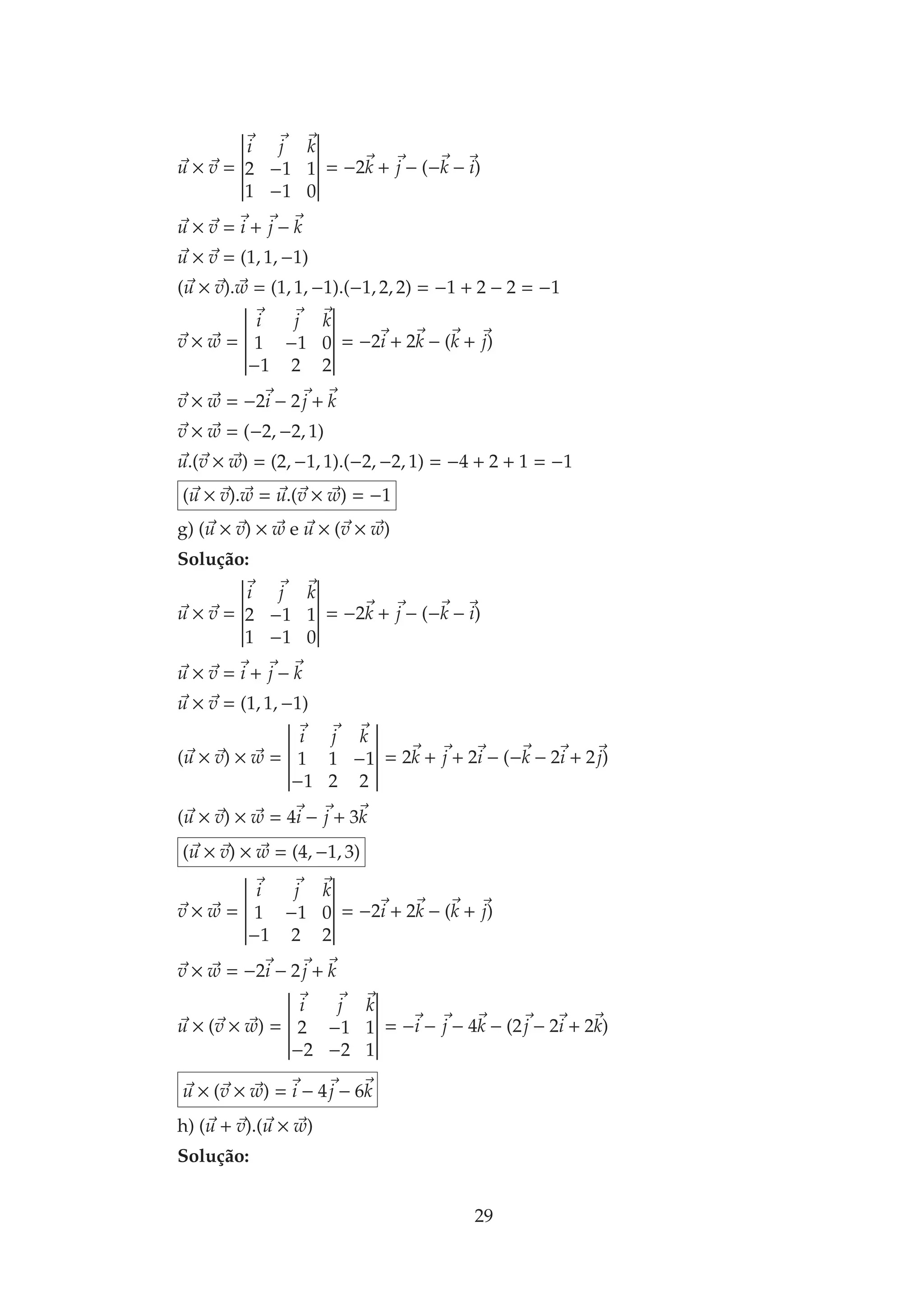 Geometria Analítica exercícios resolvidos