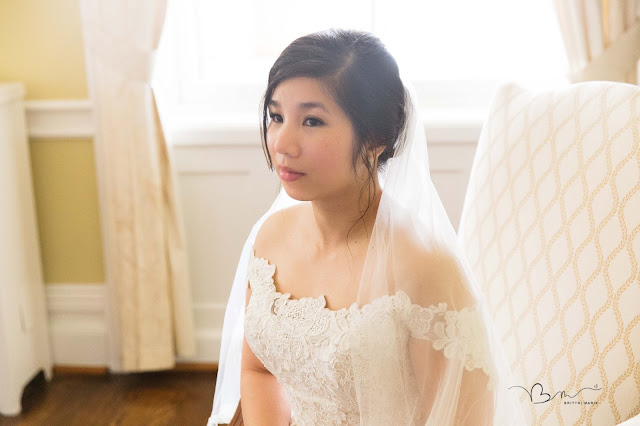 Bride getting ready at Grosse Point Academy