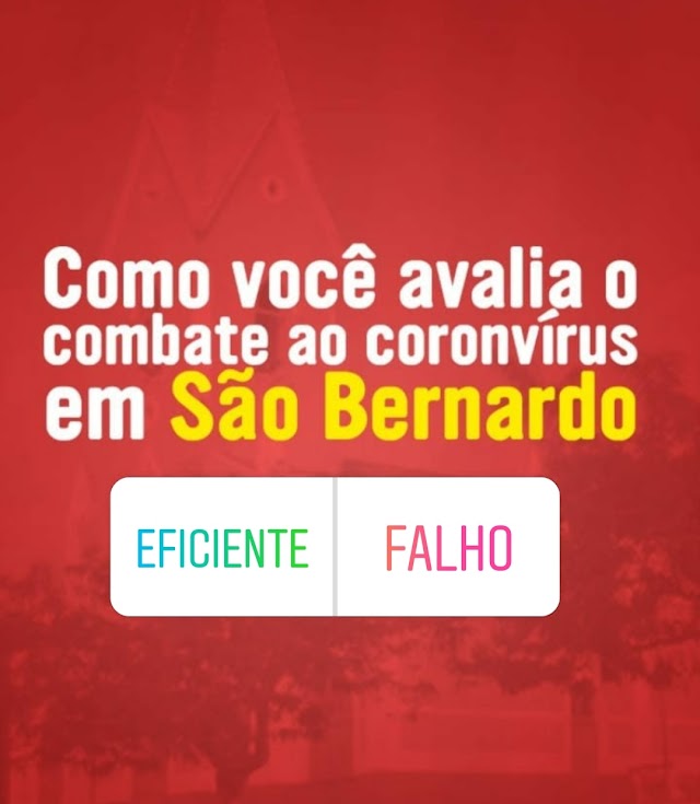 ENQUETE: Prefeito João Igor pergunta como os bernardenses avaliam o combate ao Coronavírus em São Bernardo-MA