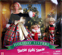 1998 Barbie Kelly Stacie Holiday Sisters Special Edition Gift Set