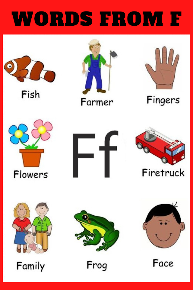  Words That Start With F For Kids