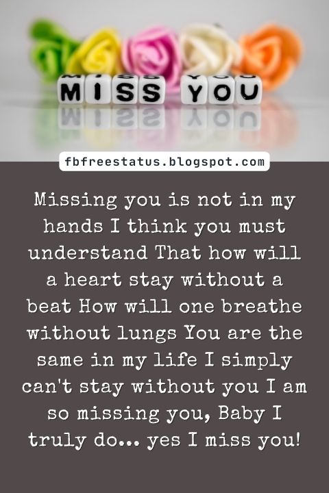 Missing You Messages for Girlfriend