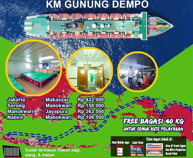 JADWAL KAPAL PELNI GUNUNG DEMPO APRIL 2021 + Harga Tiket