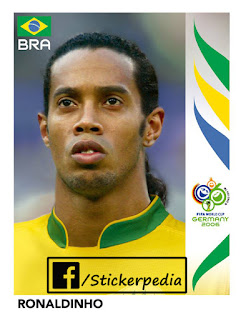 Ronaldinho Brazil World Cup Panini 2006