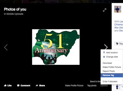 How to remove tag on Facebook Photo