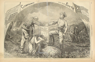 image: cartoon by Thomas Nast, "Compromise with the South"