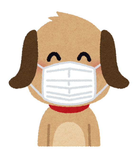 マスクを付けた犬のキャラクター かわいいフリー素材集 いらすとや