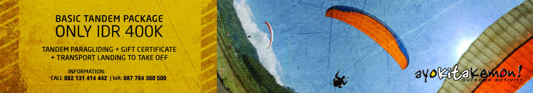 paket tandem paralayang atau paragliding