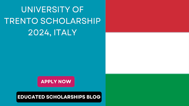 University of Trento Scholarship 2024, Italy
