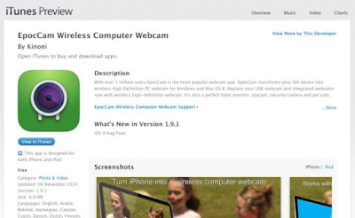 Use iphone as webcam for pc