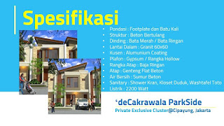 Rumah dijual di Cakrawala Parkside Cipayung