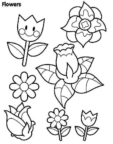 Spring Flowers Coloring Page Crayola Com