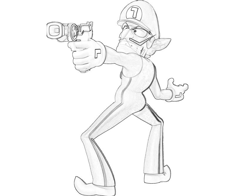 waluigi-shooting-coloring-pages