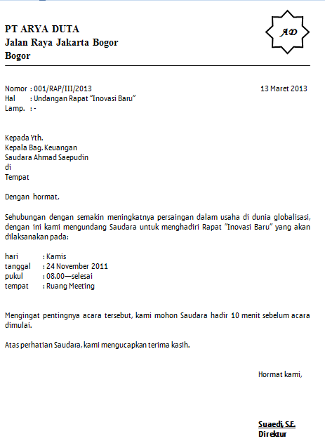 Contoh Bentuk Surat Full Block Style Dalam Bahasa Inggris Contoh Surat