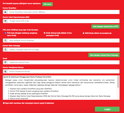 Registrasi Kartu GSM Terbaru