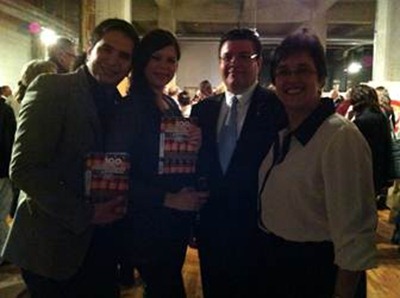 Leandro Agostini, Carmen Lanza, Rubn Ferrer y Mara Liliana Madriz, propietarios de Cachitos Montreal.