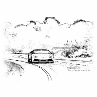 Lamboghini drawing adn sketches