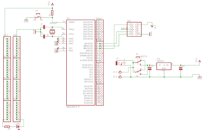 Membuat Skematik Sistem Minimum (sismin) ATmega8535 di Eagle