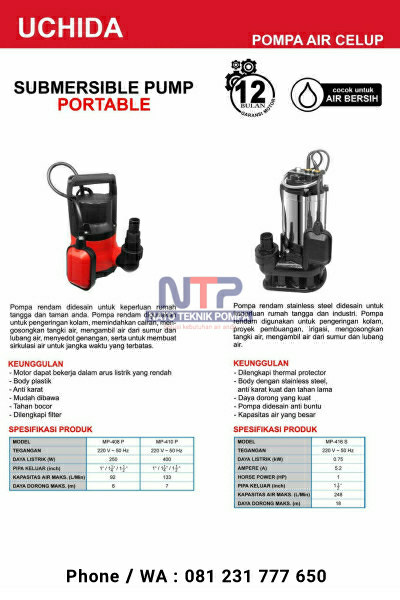 Jual Mesin Pompa Submersible Uchida Harga Murah Dan Terlengkap Jual Pompa Submersible Surabaya - Toko Mesin Pompa Aneka Merk Terlengkap dan Kualitas Terbaik Di Surabaya , Beli Produk Pompa Terbaru Harga Murah