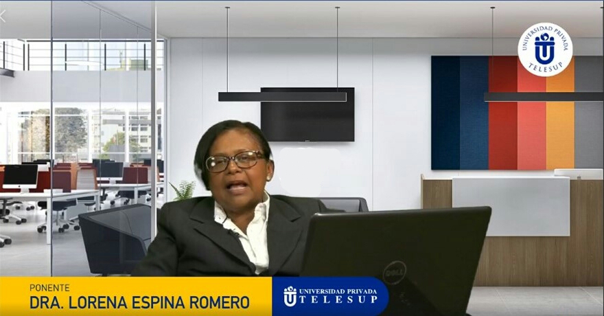seminario en telesup con la ponente Dra. Lorena Espina Romero