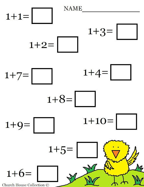 This is a free printable Easter Math Addition Worksheet for kids in  title=