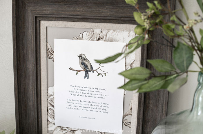 Free Printable with Bird