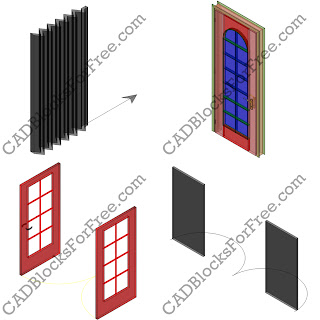 Download Free CAD Blocks Doors