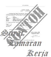 Contoh Surat Lamaran Kerja