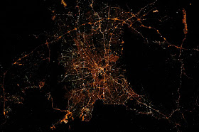 Η Αθήνα το βράδυ από τον Διεθνή Διαστημικό Σταθμό