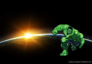 The Incredible Hulk Wallpaper. The Incredible Hulk Tries to grab You in Space Eclipse background