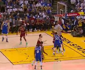 Steph Curry alley oop reverse layup