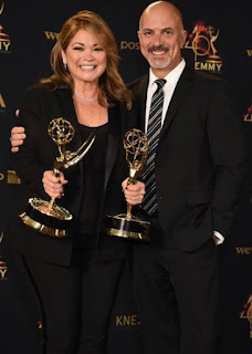 Tom Vitale & his wife Valerie Bertinelli with award