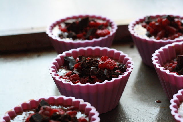 muffin bez lepku malina cokolada