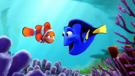 Marlin y Dory durante la película