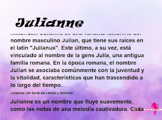 ▷ Significado del nombre Julianne (✔)