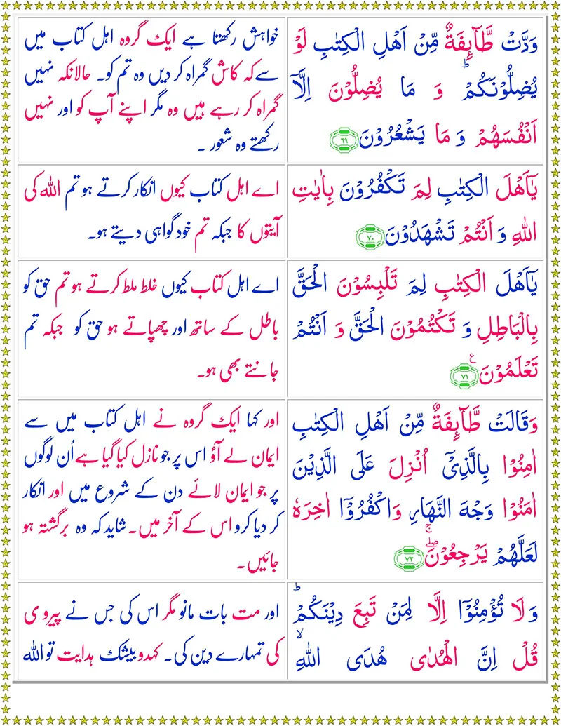 Surah Al  Imran  with Urdu Translation,Quran,Quran with Urdu Translation,Surah Al  Imran with Urdu Translation Page 1,