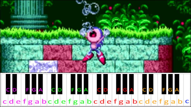 Sonic 1 Music - Drowning Piano / Keyboard Easy Letter Notes for Beginners