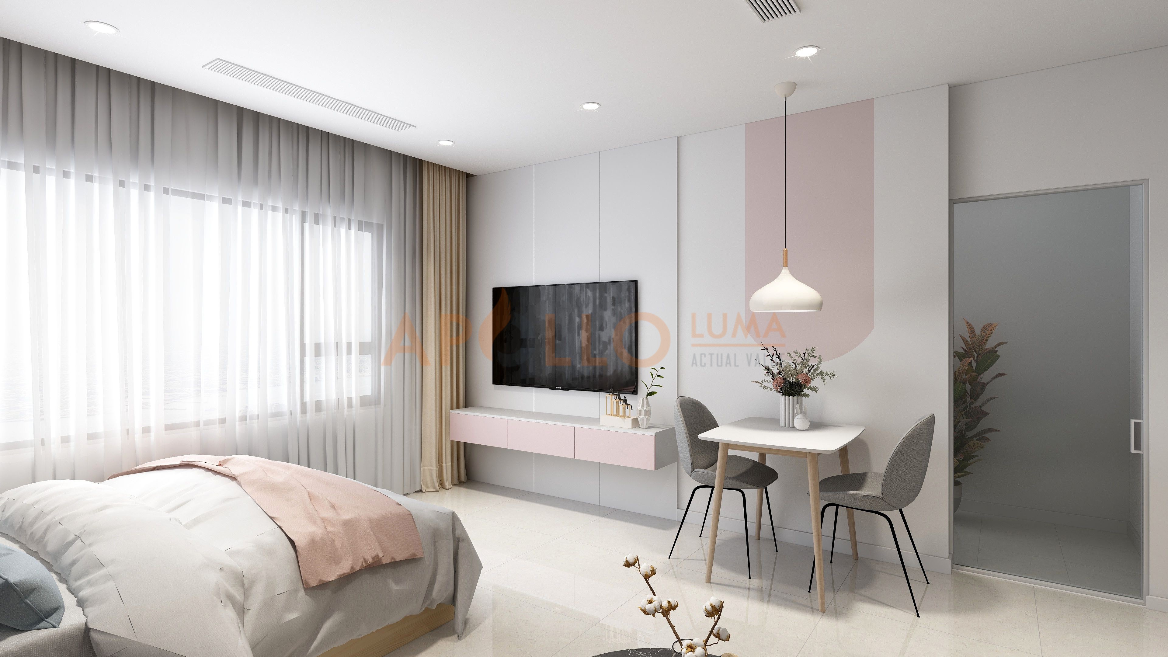 Thiết kế nội thất căn hộ Studio tòa S2.11 Vinhomes Ocean Park