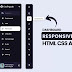Responsive Side Navigation Bar in HTML CSS & JavaScript