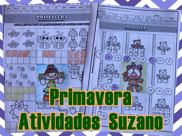 Primavera atividades de contagem em PDF