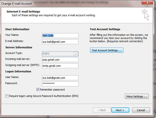 Cara Konfigurasi Microsoft Outlook Menggunakan Account Gmail