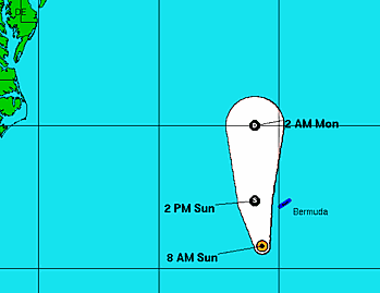 Tropischer Sturm JOSE formt sich nahe Bermuda, Sturmwarnung auf den Bermudas, 2011, aktuell, Atlantik, August, Bermudas, Hurrikanfotos, Hurrikan Satellitenbilder, Jose, Vorhersage Forecast Prognose, Zugbahn, Verlauf, Sturmwarnung, Irene, 