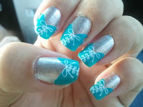  Blue Colour corset nail art design!