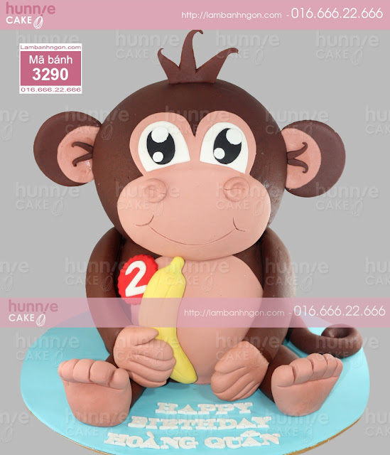 Bánh gato sinh nhật đẹp hình con khỉ