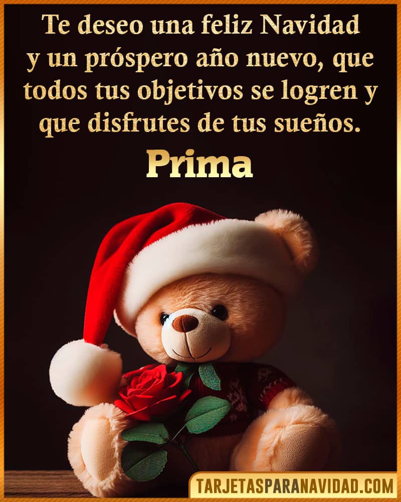 Tarjeta de navidad para Prima