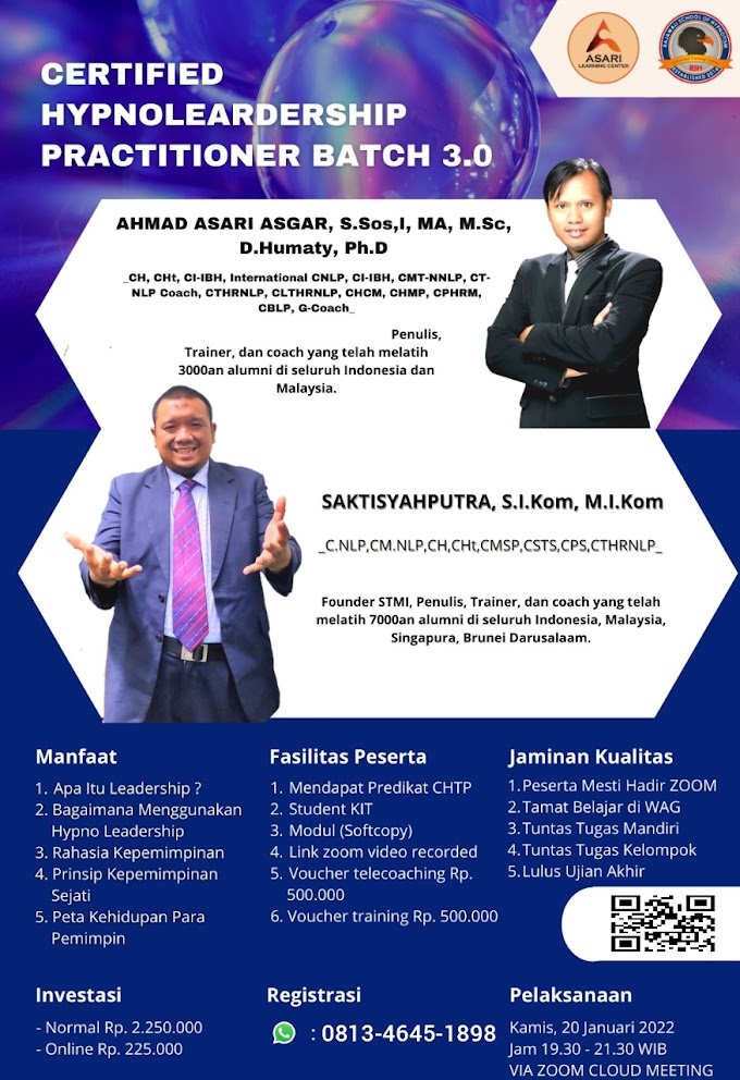 WA.0813-4645-1898 | Certified Hypnoleadership Practitioner (CHLdP) Batch 3