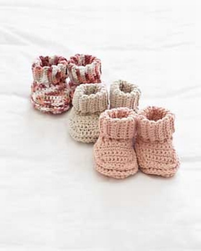 knitnscribble.com: Crochet and knit stay on baby booties